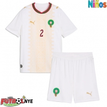 Camiseta Marruecos Achraf Hakimi #2 Visitante Equipación para niños Mundial 2026 manga corta (+ pantalones cortos)